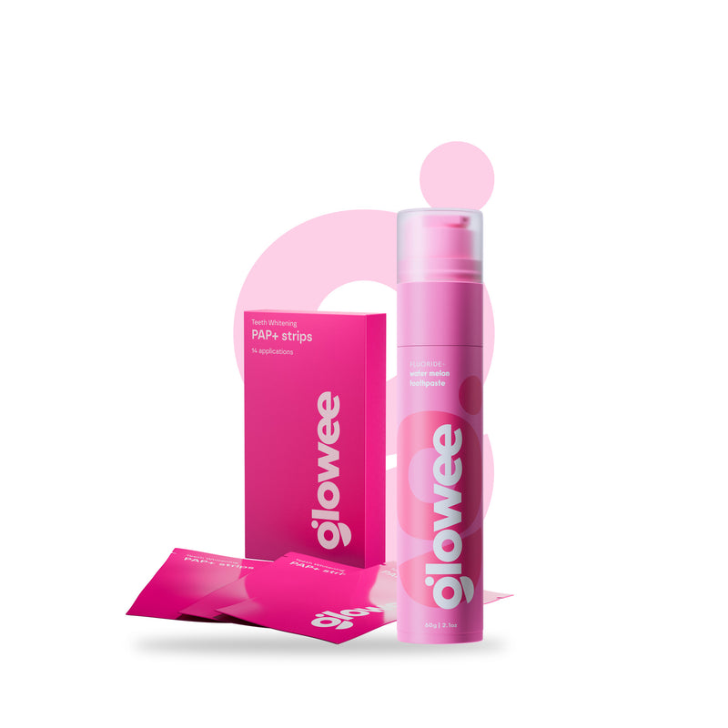 Glowee výhodný set zubní pasty a PAP+ bělicích pásků – 1